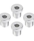 4 Pack M10 x P1.0 Rear Derailleur Hanger Bolts Made From Aluminum Alloy For Bike Frame Repair DIY Friendly, shown with hex socket