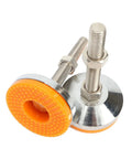 4 Adjustable Leveling Feet For Furniture And Cabinets Heavy Duty Plated Steel Swivel Levelers Built To Stop Wobble And Vibration Easy Install For Tables Workbenches Shelves And Bookcases, orange base