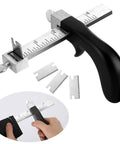 Pro Grade Leather Strap Cutter Kit With Aluminum Handle And Three Blades, stainless steel crafting tools, ruler, leather cutting