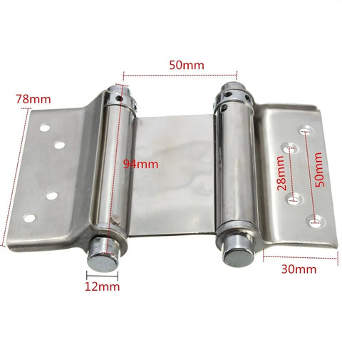 Two Piece Silver Alloy Door Hinges Rusty For Heavy Duty Wooden And Aluminum Doors With Silent Hydraulic Buffer And Soft Close Action