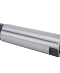 MT3 to MT2 drill sleeve arbor adapter, silver steel body with black ends, for CNC lathe/mill fixtures