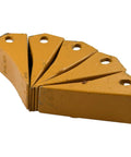 Five Pack 230SP Excavator Bucket Teeth With Flex Pins 23FP For 23 And 230 Series Skid Steer Loaders in yellow metal