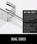 Dual Sided Meat Tenderizer Tool With Patented Design Beefy Heavy Duty Aluminum Mallet Soft Grip Handle With Hanging Hole