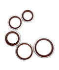 Bonded Seal Sealing Kit For Oil Drain Screws, 10 Piece Assortment Including M5 To M18 Washers And Rings, 304 FKM Material, ID10 Inner Diameter