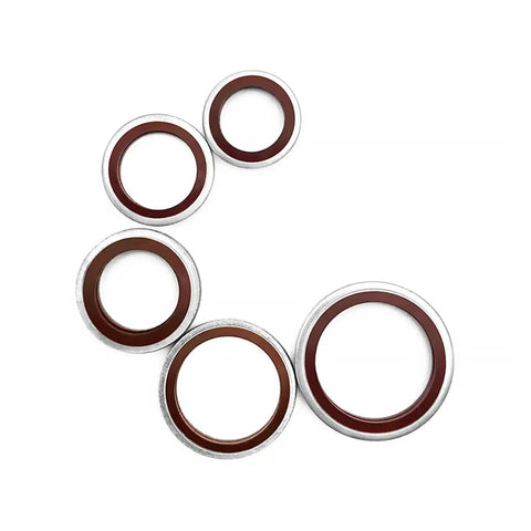 Bonded Seal Sealing Kit For Oil Drain Screws, 10 Piece Assortment Including M5 To M18 Washers And Rings, 304 FKM Material, ID10 Inner Diameter