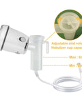 Dog Nebulizer Cup and Inhaler Mask Kit for Medium Size Dogs, showing adjustable mist volume up to 6ml with 2m tube.