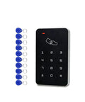 Heavy Duty Standalone Rfid Access Control Keypad For Secure Doors Featuring Card Pin Entry Mode Supports Up To One Thousand Users No Computer Hassle Plug And Play Setup For Home with blue key fobs.