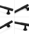 Matte Black Cabinet Pulls 5 Inch Center To Center Zinc Alloy Kitchen Handles 10 Pack showing detailed texture and design.
