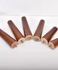 Adjustable Walnut Wood Furniture Feet Set Of 4 For Cabinets And Tables Round Vintage Style Legs Replacement For DIY