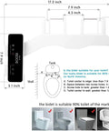 Dimensions and compatibility guide for Ultra Slim Self Cleaning Dual Nozzle Bidet Attachment For Toilet With Clear Front And Rear Spray