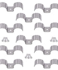 12mm Stainless Steel Double Line Clamps Kit With Hex Socket Screws M5 By 12 Silver Tone Pack Of 10 displayed