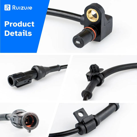 Front Abs Wheel Speed Sensor Left And Right Pair Set For Four Wheel Drive Ford Super Duty Trucks Built Tough Rig Ready Smooth Swap Heavy Duty Workhorse Oem Replacement Kit detailed images showing connectors and wiring.