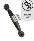 Oil Rubbed Black Utility Tray Pull with durability label, featuring 10 Pack With Screws Durable Die Cast Hardware for Cutting Boards and Craft Projects.