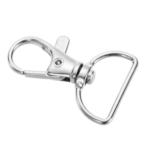 Legit Heavy Duty Swivel Hook Clasps 40 Piece Kit 1 Inch D Ring Connectors For Lanyards Bags And Craft Projects Solid metal build, 360 degree spin clasp.