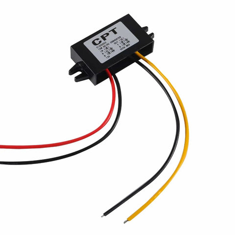 12V To 5V Buck Converter Module For Cars Beefy 3A DC-DC Regulator 15W Output High Efficiency Up To 96 Percent With Wire Interface