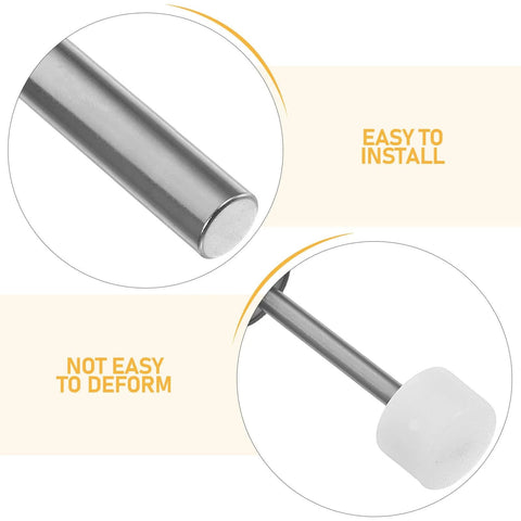 Soft Close Trash Can Dampers Kit 8 Pieces For Silent Smooth Lid Closure Hinge Mechanism Replacement In Steel And Plastic Ideal For Home Kitchen Office Use Reduces Noise And Slams Easy Fit By DOITOOL close-up of steel and plastic damper ends