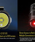 920 Lumen ARC Rail Tactical Helmet Light Rechargeable Rotary Mount With Red Light 360 Degree Rotation Eight Position Lock One Hand Operation For Ops-Core ARC Helmets on display