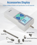 SF 500 500N Digital Force Tester Push And Pull Dynamometer With 100 240V Power High Precision Sensor Fast Readouts And Long Battery Life Ideal Workhorse For Lab And Shop Testing. accessories display with interchangeable probes