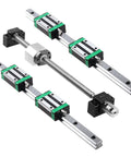 Heavy Duty Linear Guide Rail Kit With Two HGR20 400mm Rails Four Pillow Blocks SFU1605 400mm Ball Screw and Nut for CNC Routers