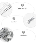 200 Pcs Compression And Extension Spring Assortment Kit For Automotive Repairs Appliance Fixing Electronics Tool Sturdy Spiral Springs Versatile Small Tension Set, silver spring steel