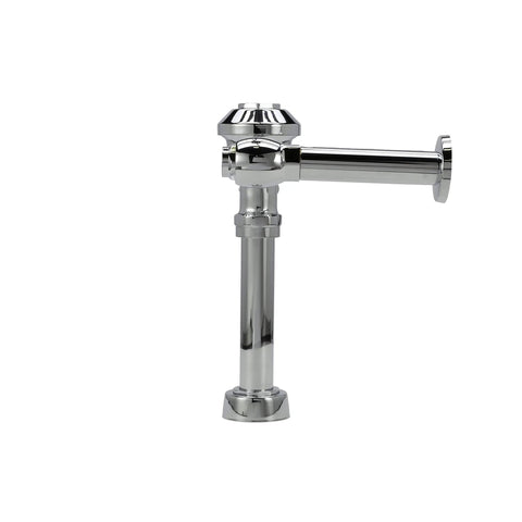 Exposed Manual Diaphragm Flush Valve With 3.5 GPF, Sweat Solder Kit, Chrome Cast Wall Flange, Aquaflush Style Flushing System