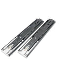 Slick Glide Full Extension Drawer Slides 12 Inch 30CM Ball Bearing Detachable Side Mount For Cabinets, black metal pair
