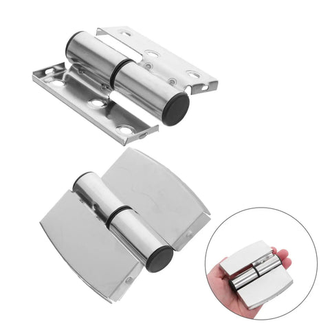 Heavy Duty Stainless Steel Bathroom Partition Door Hinges For Foldable Toilet Stall Doors Left Right Flush Mount Quiet Operation With Concealed Sleek