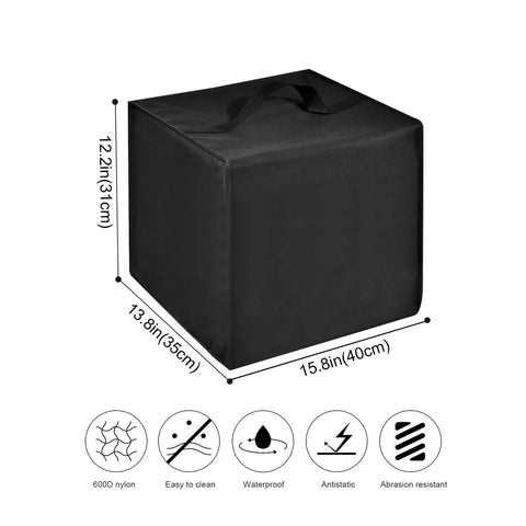 Nylon Coffee Maker Dust Cover For K-Duo Gen2 And K-Cup Gen1 Brews, Waterproof Antistatic Case fits 72oz carafe, black, size dimensions