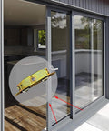 Sliding glass patio door with inset showing 2 Pack Sliding Patio Door Roller Assembly With 1-1/4 Inch Steel Ball Wheel Bearing Side Adjustable Replacement For Damaged Doors Includes 5/16 Inch Wheel Thickness And 1-1/4 Inch Diameter Durable Heavy Duty Rollers.