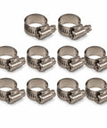 10 Pack Adjustable Stainless Hose Clamps Heavy Duty T-Bolt Worm Drive Kit For Radiator Fuel Line HVAC Plumbing 304 Grade Rust Resistant Corrosion Proof Metal Pipe Fittings Ultimate Gotta Have Tool, 10 clamps