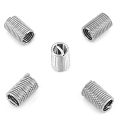 Heavy Duty M6 X 1.0 Stainless Steel Thread Inserts Kit 50 Pcs SS304 Coiled Wire Helical Inserts
