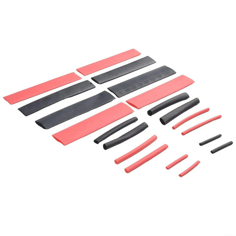 Heavy Duty 150 Piece Heat Shrink Tubing Kit With Black And Red Polyolefin Wire Cable Sleeves For Tough Insulation Jobs Plus Dual Color Organization To Make Wiring A Breeze And Keep Things Straight Without Any Slipping, black and red sizes