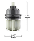 Delta 17 18 Series Faucet Cartridge Replacement For Tub And Shower Durable Plastic Gray, 3.25x2.0 inch dimensions