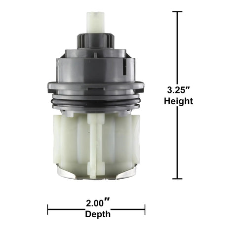 Delta 17 18 Series Faucet Cartridge Replacement For Tub And Shower Durable Plastic Gray, 3.25x2.0 inch dimensions