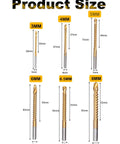 Top Shelf Titanium Coated High Speed Steel Twist Drill Bit Set With Killer Cutting Speed For Wood And Metal Ultra Sharp Precision sizes 3mm to 8mm