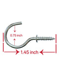 Close-up of a zinc steel swivel hook measuring 1.45 inch long and 0.75 inch wide for 20 Pack 15 Point 7 Inch 360 Degree Rotating Cabinet Door Hangers With Fifty Zinc Screws Killer For Smooth Spray Paint Coverage And Heavy Duty Woodworking Projects Gonna Look Fresh.