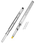 Heavy Duty Bottom Mount Drawer Slides With 500 Lb Capacity Full Extension Built Of Cold Rolled Steel Beefy Rails and screws