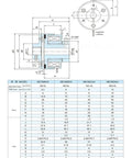 Kickass DC24V Electromagnetic Clutch For Industrial Automation technical diagram with dimensions and specs layout.