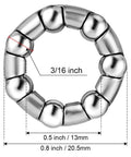 Bike Wheel Bearing Set Three Sixteenths Inch Ball Bearings Retainer For Front And Rear Axle with diameter measurements