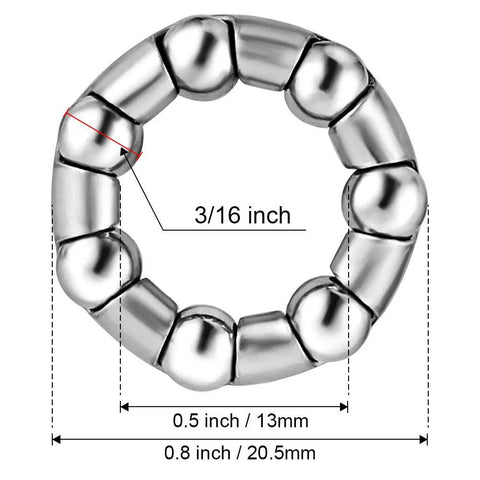 Bike Wheel Bearing Set Three Sixteenths Inch Ball Bearings Retainer For Front And Rear Axle with diameter measurements