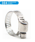304 stainless steel hose clamp from 66-Piece Adjustable Stainless Steel Hose Clamp Set With 1/4 To 1-1/2 Inch Range Worm Gear Clamps
