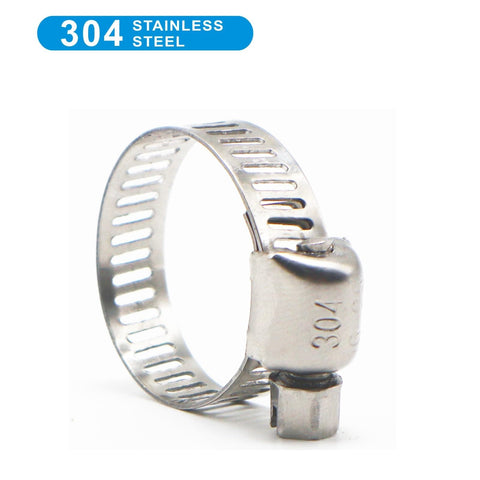 304 stainless steel hose clamp from 66-Piece Adjustable Stainless Steel Hose Clamp Set With 1/4 To 1-1/2 Inch Range Worm Gear Clamps