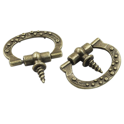 Mini Cabinet Pulls 10 Pack With Self Tapping Screws Antique Bronze Jewelry Box Handles And Drawer Knobs For Small Furniture DIY Projects Slick Zinc Alloy Hardware