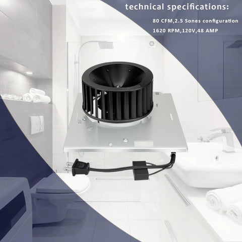 S97017065 Motor Assembly for 676A 676B 676C and 676F A B C Bathroom Exhaust Fan in a modern bathroom setting