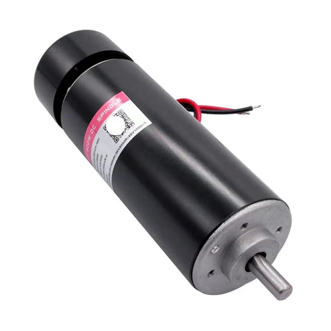 Built Tough 500W Air Cooled Spindle Motor For CNC Router With ER11 Chuck, showcasing black metal construction and output shaft.