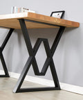 Beefy Industrial Modern Metal Table Legs 28 Inch High 24 Inch Wide DIY Dining Coffee Desk Workbench Base Black Set Of 2