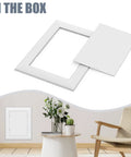Heavy Duty Self Adhesive Access Panel For Drywall 8 By 12 Inch Plumbing Wall Hole Cover with panel pieces shown on a table.
