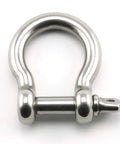 Badass Half Inch Stainless Steel Bow Shackle Screw Pin Anchor with heavy duty design for secure connections.