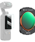 Variable ND Filter For DJI Osmo Pocket Three And Four ND Two To ND Thirty Two VND With Magnetic Mount and optical glass
