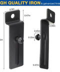 Side view of 30 Pcs Metal Slatwall Hooks, 3 Inch Notch Hooks, Built Tough Heavy Duty Commercial Grade For Slatwall, Pegboard And Picture Frames Displays, Hang Photos, Art, Frames And Accessories, Black Finish, showing dimensions and iron material with a galvanized finish.